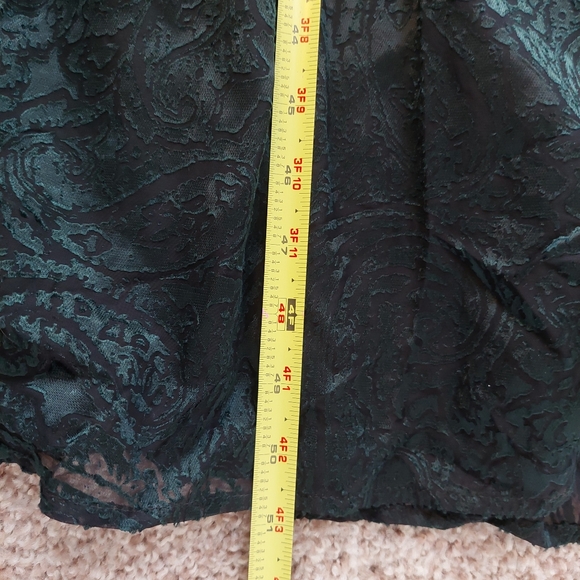 J.Jill Paisley Print Velvety Green Midi Dress Size 4X - Picture 9 of 10